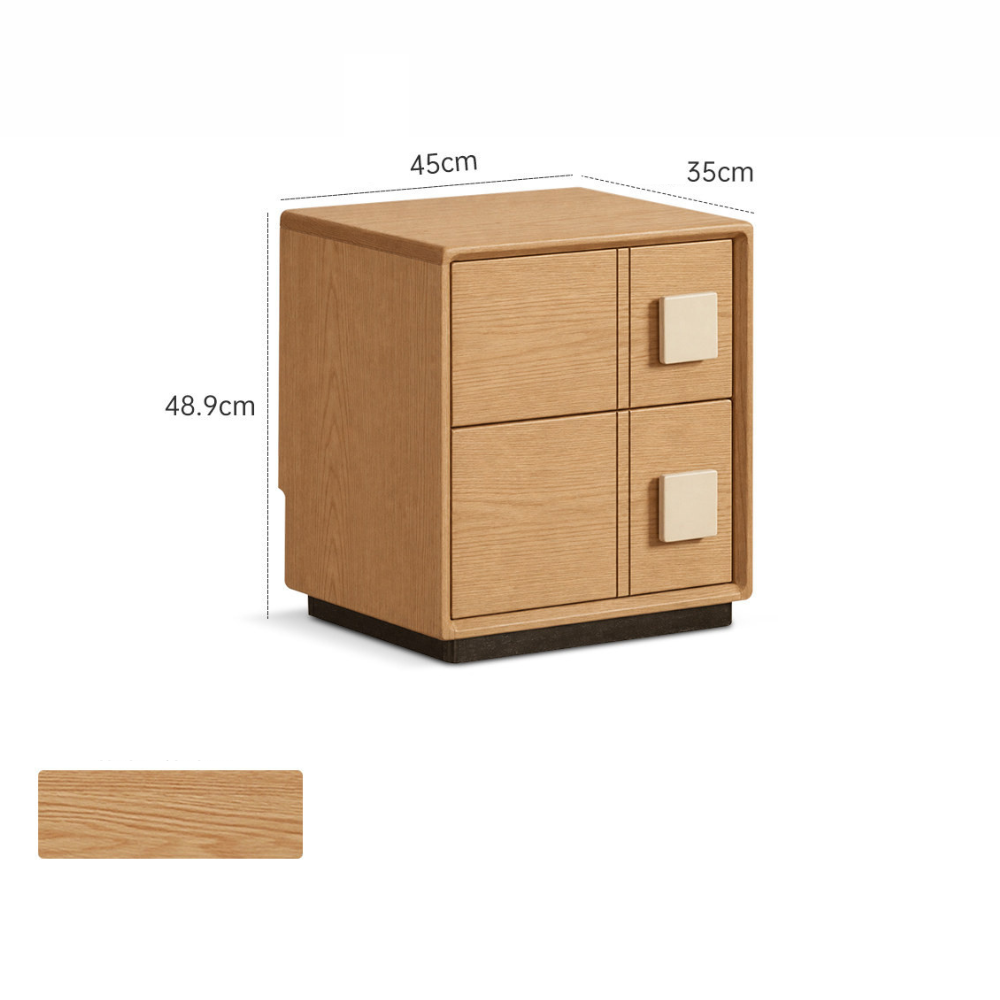 Fontana Natural Solid Hardwood Bedside Table
