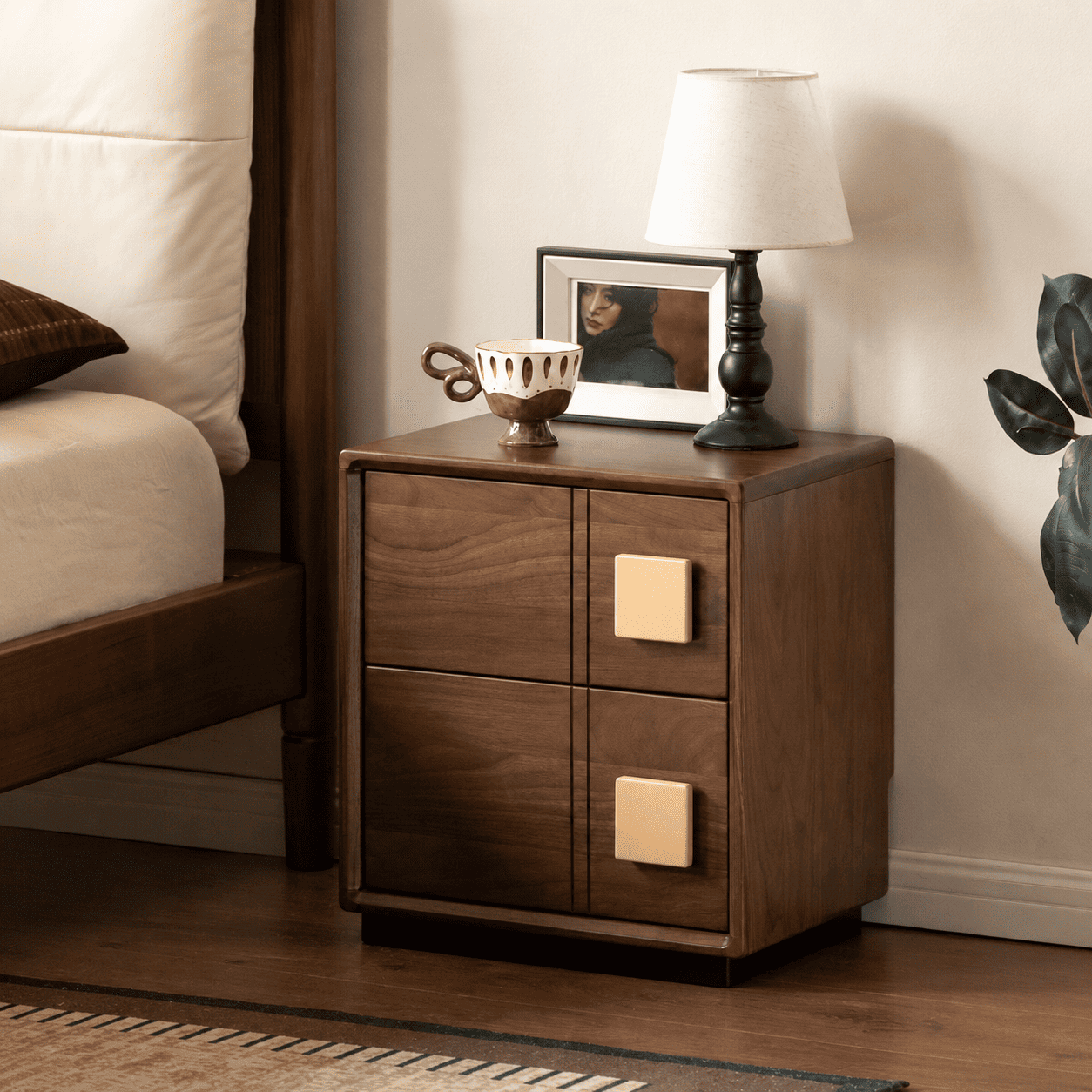 Fontana Natural Solid Hardwood Bedside Table