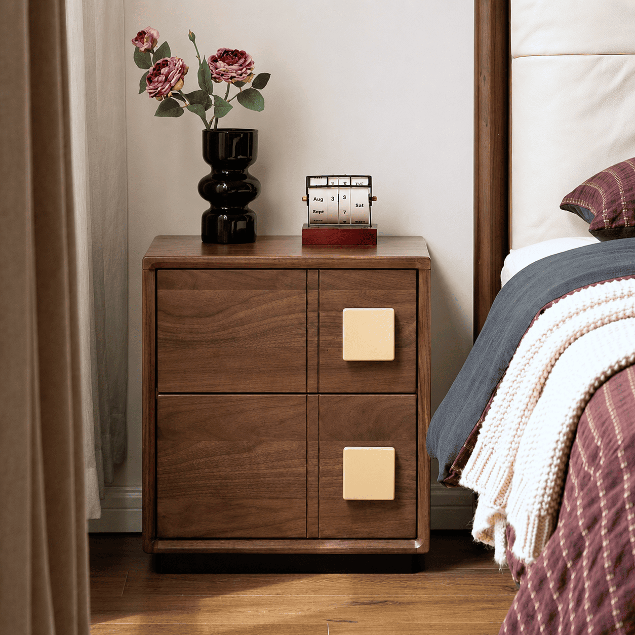 Fontana Natural Solid Hardwood Bedside Table