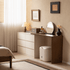 Rochester Solid Rubber Wood Extending Turning Dressing Table with Chest of Drawers
