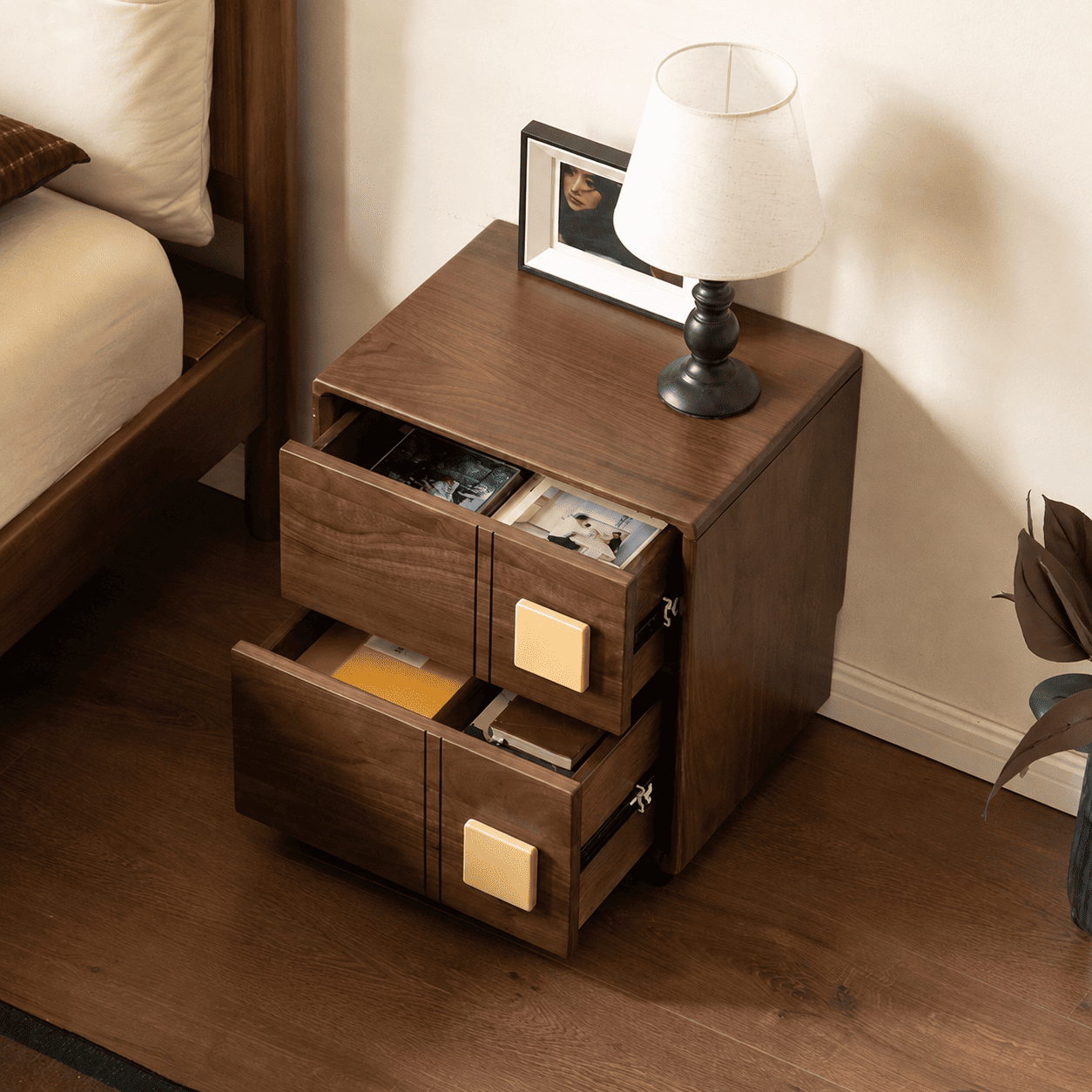 Fontana Natural Solid Hardwood Bedside Table