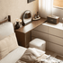 Rochester Solid Rubber Wood Extending Turning Dressing Table with Chest of Drawers
