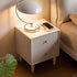 Roding Natural Solid Rubber Wood Bedside Table