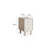 Roding Natural Solid Rubber Wood Bedside Table