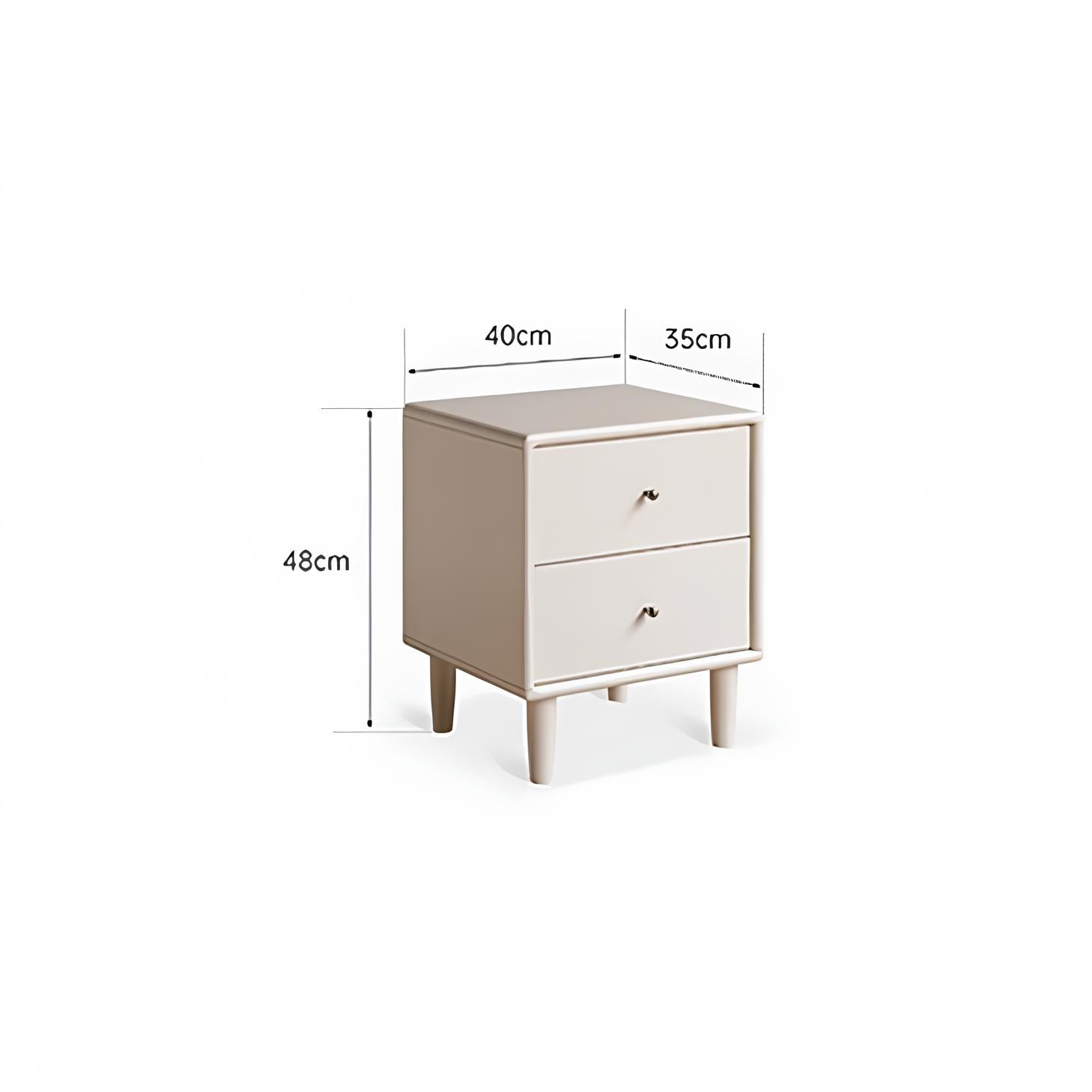 Roding Natural Solid Rubber Wood Bedside Table