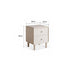 Roding Natural Solid Rubber Wood Bedside Table