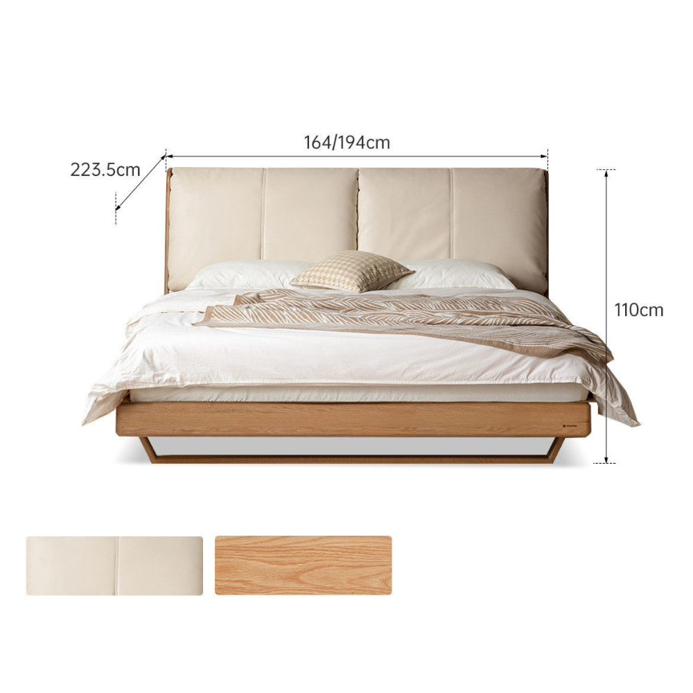 Rometta Natural Solid Oak Bed Frame