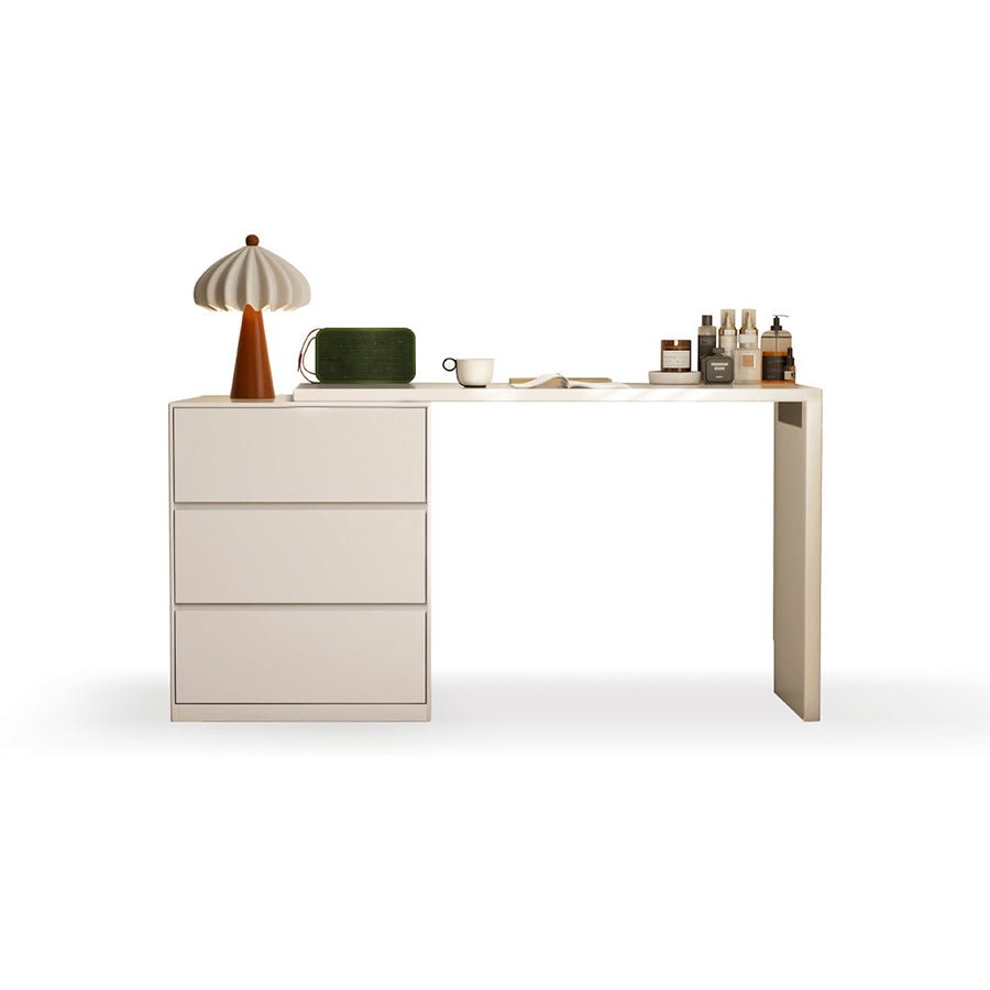 Roseland Cream Solid Rubber Wood Extending Turning Dressing Table with Chest of Drawers | Oak Furniture Store