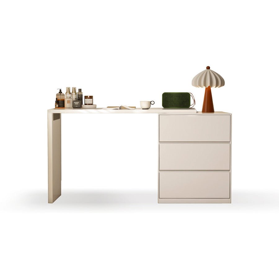 Roseland Cream Solid Rubber Wood Extending Turning Dressing Table with Chest of Drawers | Oak Furniture Store