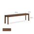 Roselle Natural Solid Walnut Dining Bench
