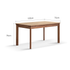 Natural walnut ceramic top dining table with minimalist design and warm timber texture