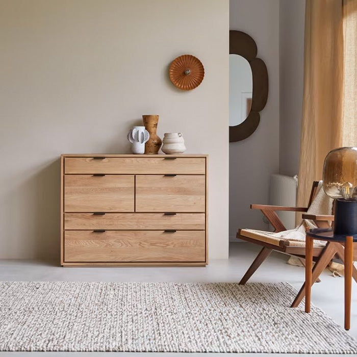 Rouen Natural Solid Oak Chest of Drawers