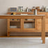 Cesena Natural Solid Rubber Wood Dining Table with Ceramic Top