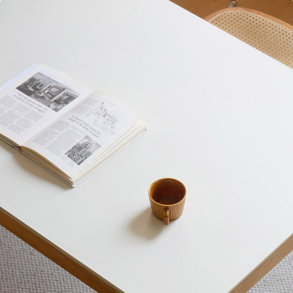 Cesena Natural Solid Rubber Wood Dining Table with Ceramic Top
