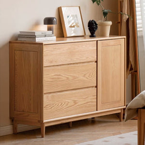 Ruka Natural Solid Oak Drawer Cabinet - Oak Furniture Store