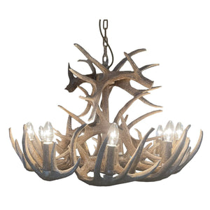 Rustic Antler - style Chandelier Light RRL4056 - Oak Furniture Store