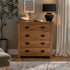 Rustic Country Solid Oak 2+3 Chest of Drawers
