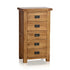 Rustic Country Solid Oak 5 Drawers Tallboy