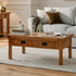 Rustic Country Solid Oak Coffee Table | small coffee table for New Zealand living room | Oak Furniture Store