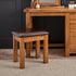 Rustic Country Solid Oak Dressing Stool | Oak Furniture Store