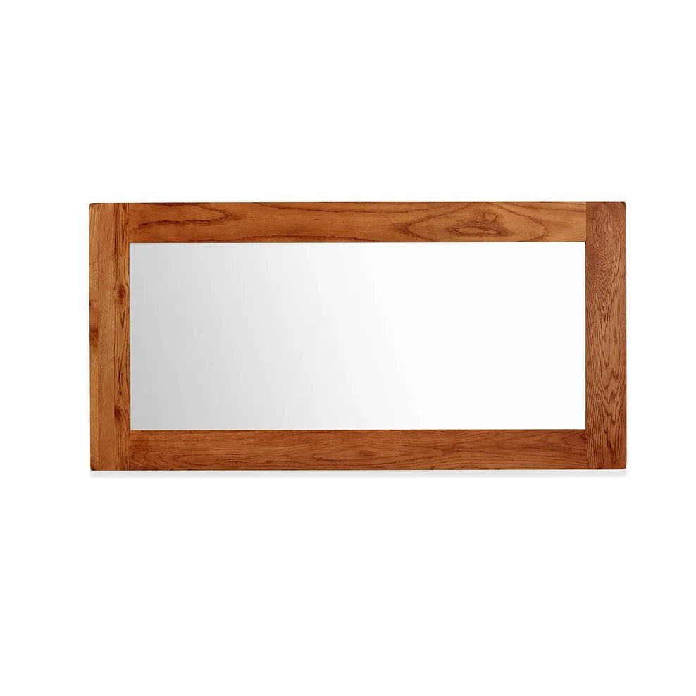 Rustic Country Solid Oak Large Mirror | Oak Furniture Store