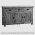 Rustic Country Solid Oak Large Sideboard with Hutch Dresser