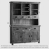 Rustic Country Solid Oak Large Sideboard with Hutch Dresser