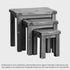 Rustic Country Solid Oak Nest of Tables | Oak Furniture Store