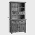 Rustic Country Solid Oak Small Sideboard with Hutch Dresser