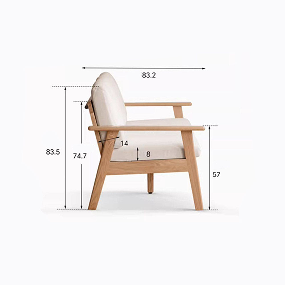 Sano Natural Solid Oak Sofa