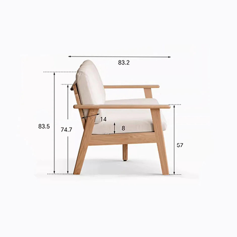 Sano Natural Solid Oak Sofa