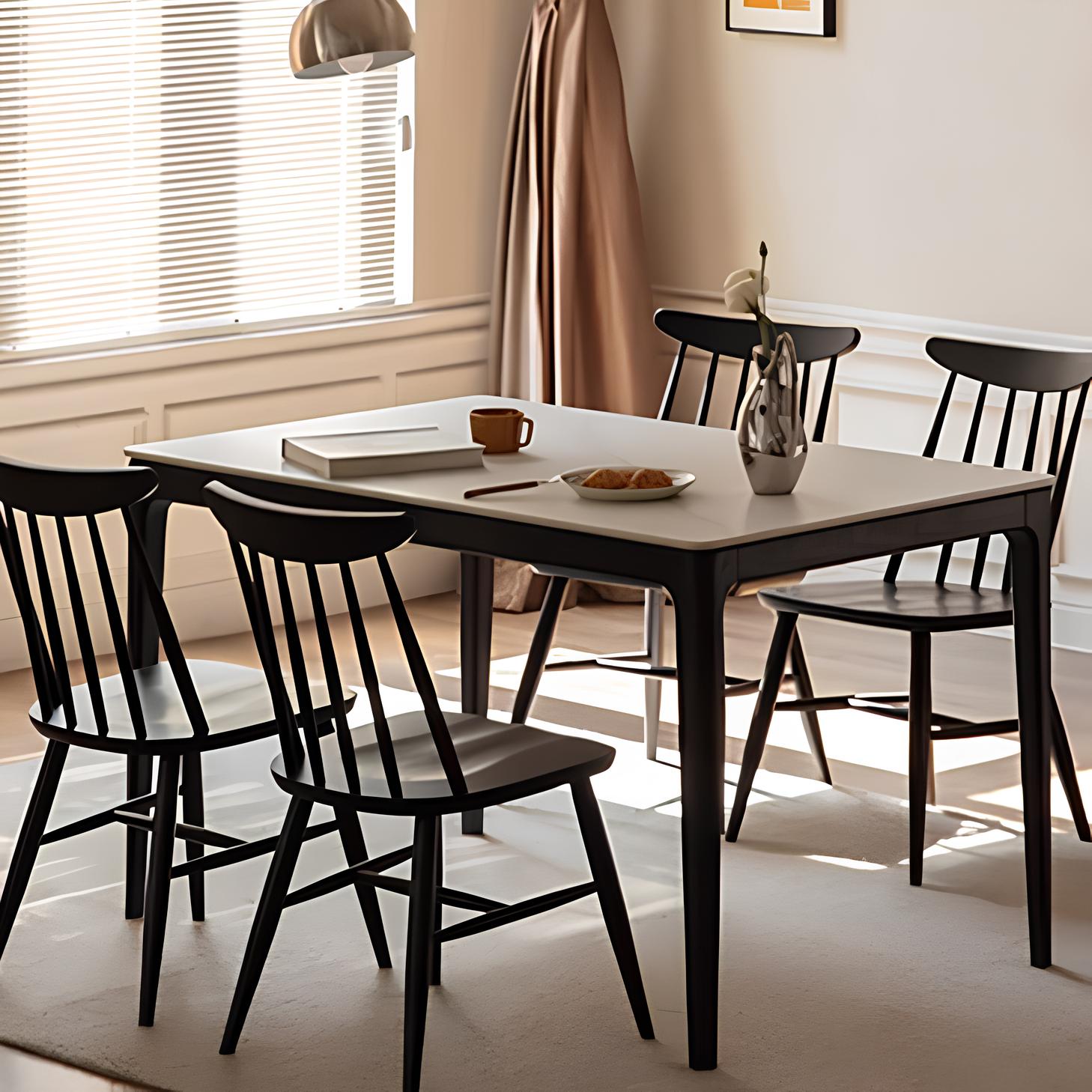 Seattle Charcoal Solid Oak Dining Table With Ceramic Top
