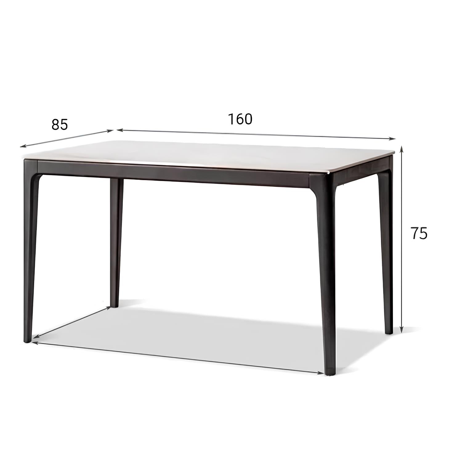 Seattle Charcoal Solid Oak Dining Table With Ceramic Top