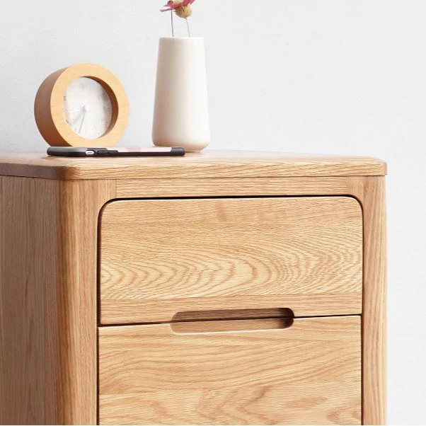 Seattle Natural Solid Oak Bedside Table