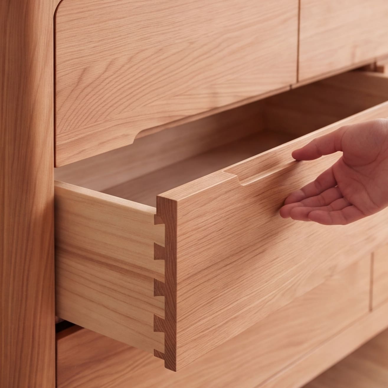 Seattle Natural Solid Oak 3+4 Chest of Drawers