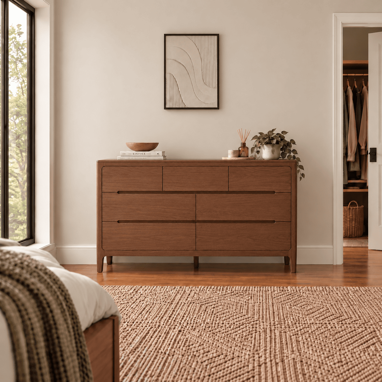 Seattle Natural Solid Oak 3+4 Chest of Drawers