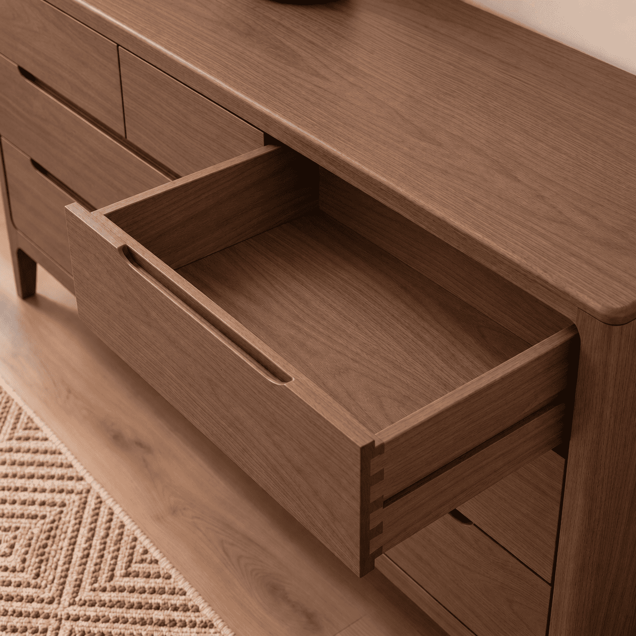 Seattle Natural Solid Oak 3+4 Chest of Drawers