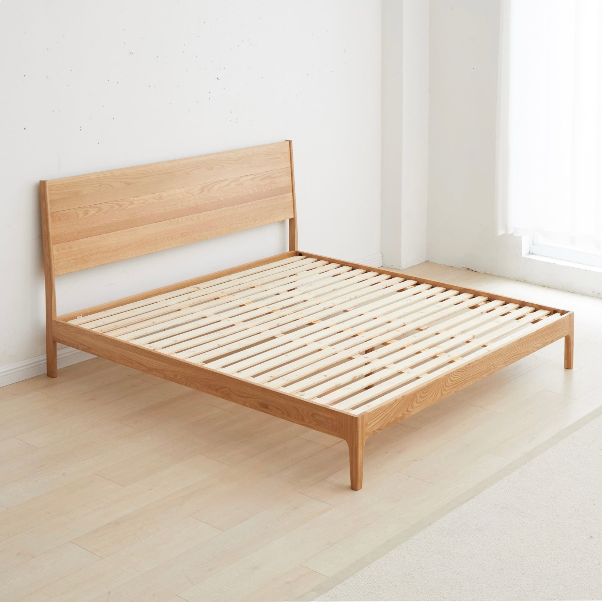 Seattle Natural Solid Oak Bed Frame