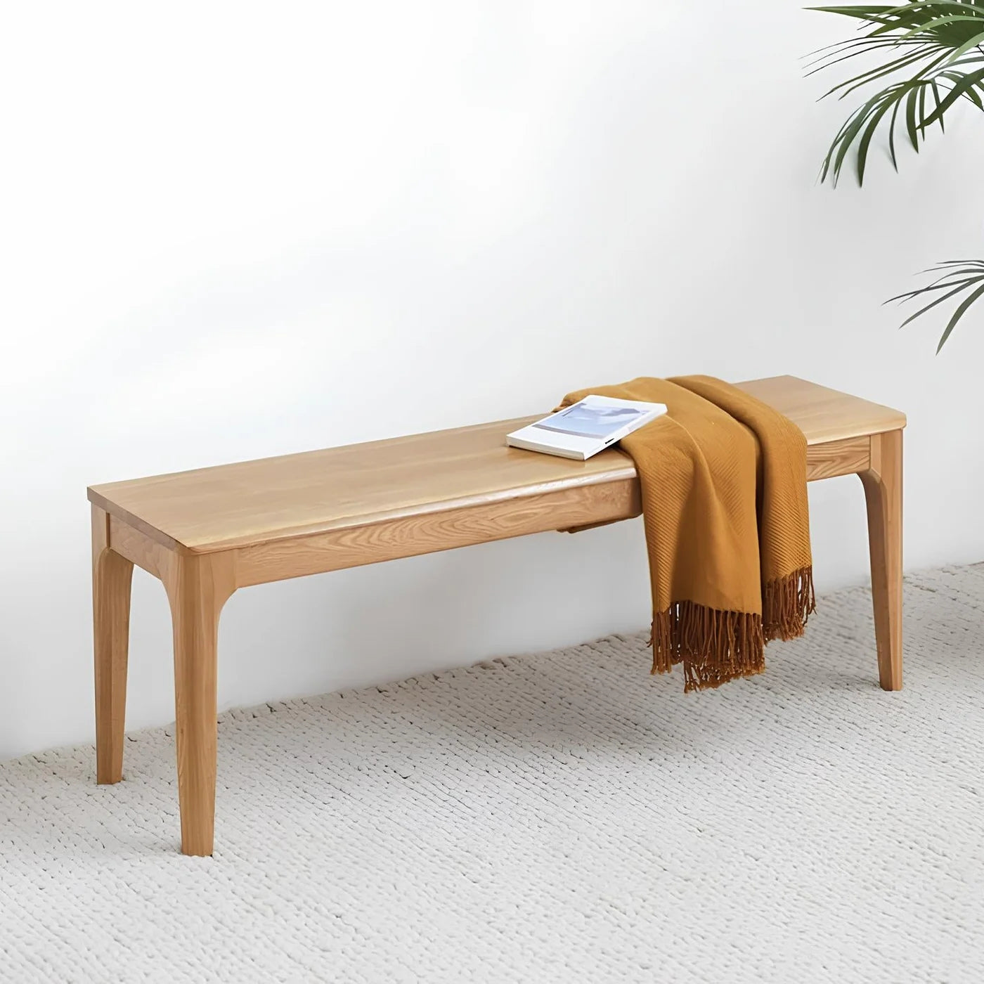 Seattle Natural Solid Oak Bench