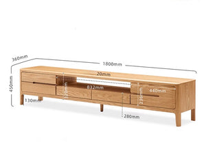 Seattle Natural Solid Oak Entertainment Unit Design Two - Oak Furniture Store & Sofas