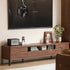 Seattle Natural Solid Oak Entertainment Unit in Walnut Colour | Oak Furniture Store