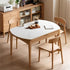 Seattle Natural Solid Oak Extendable Dining Table with Ceramic Marble Top