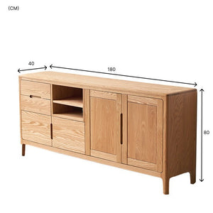 Seattle Natural Solid Oak Extra Large Sideboard - Oak Furniture Store