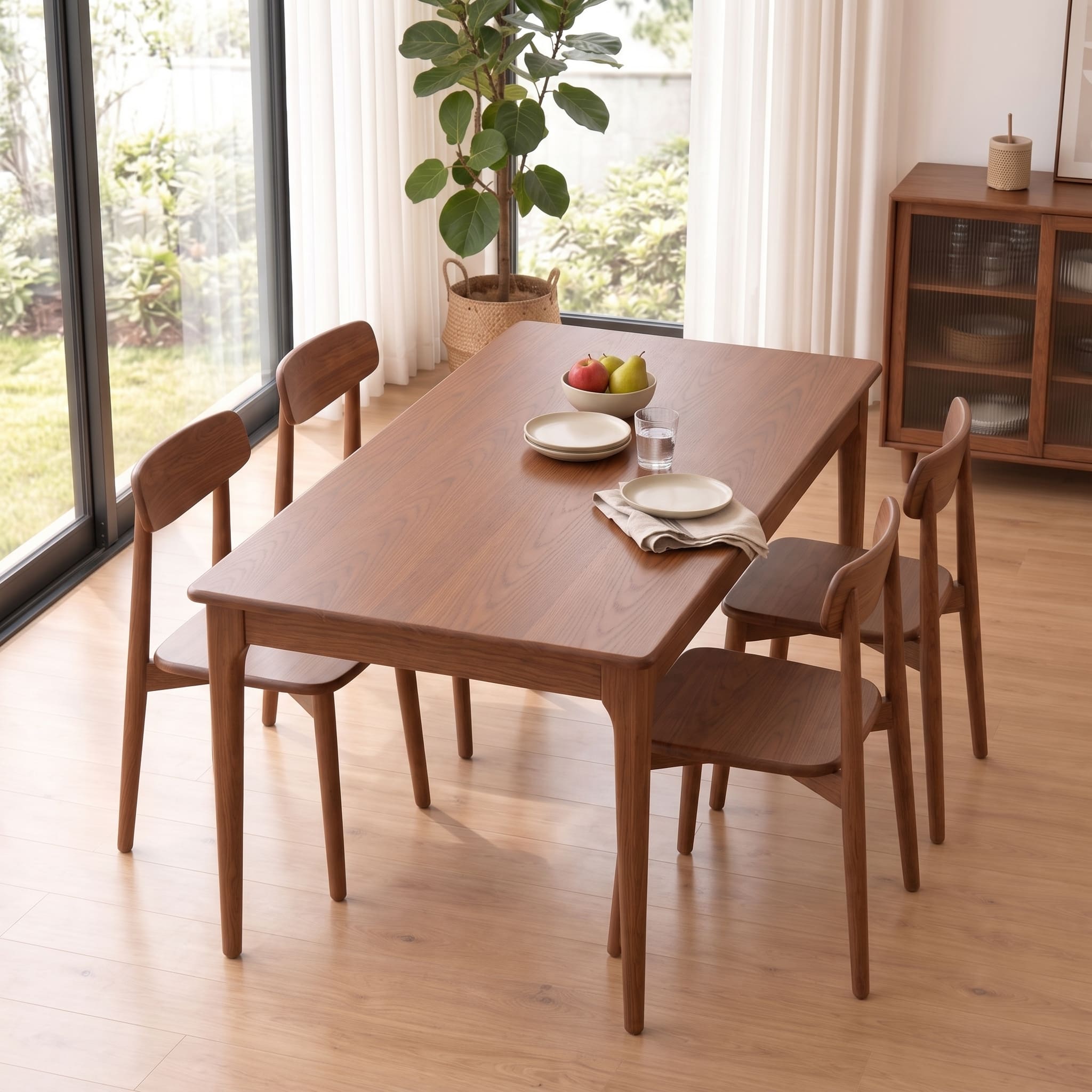 Seattle Natural Solid Oak Large Dining Table