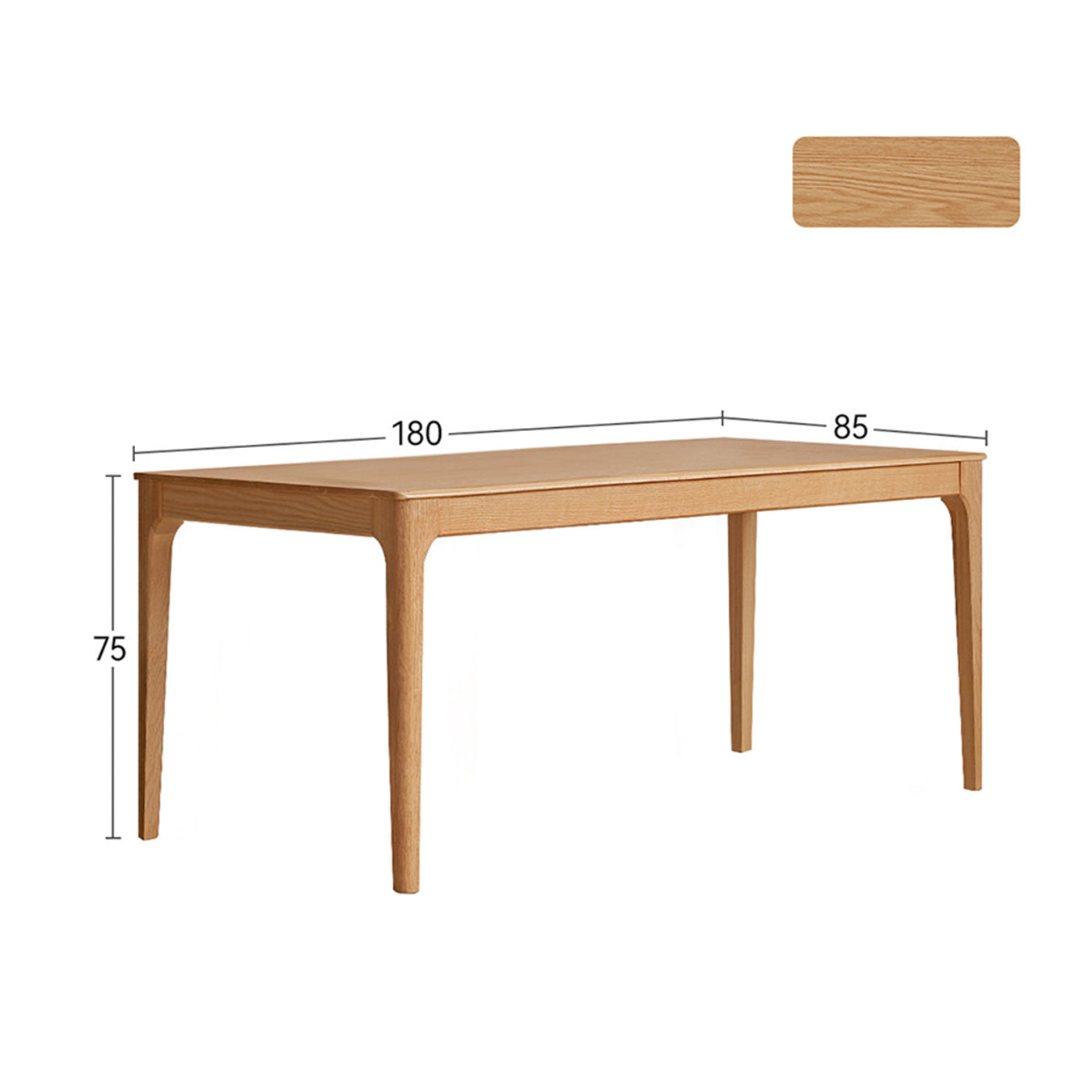 Seattle Natural Solid Oak Large Dining Table