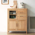 Seattle Natural Solid Oak Tall Sideboard - Oak Furniture Store