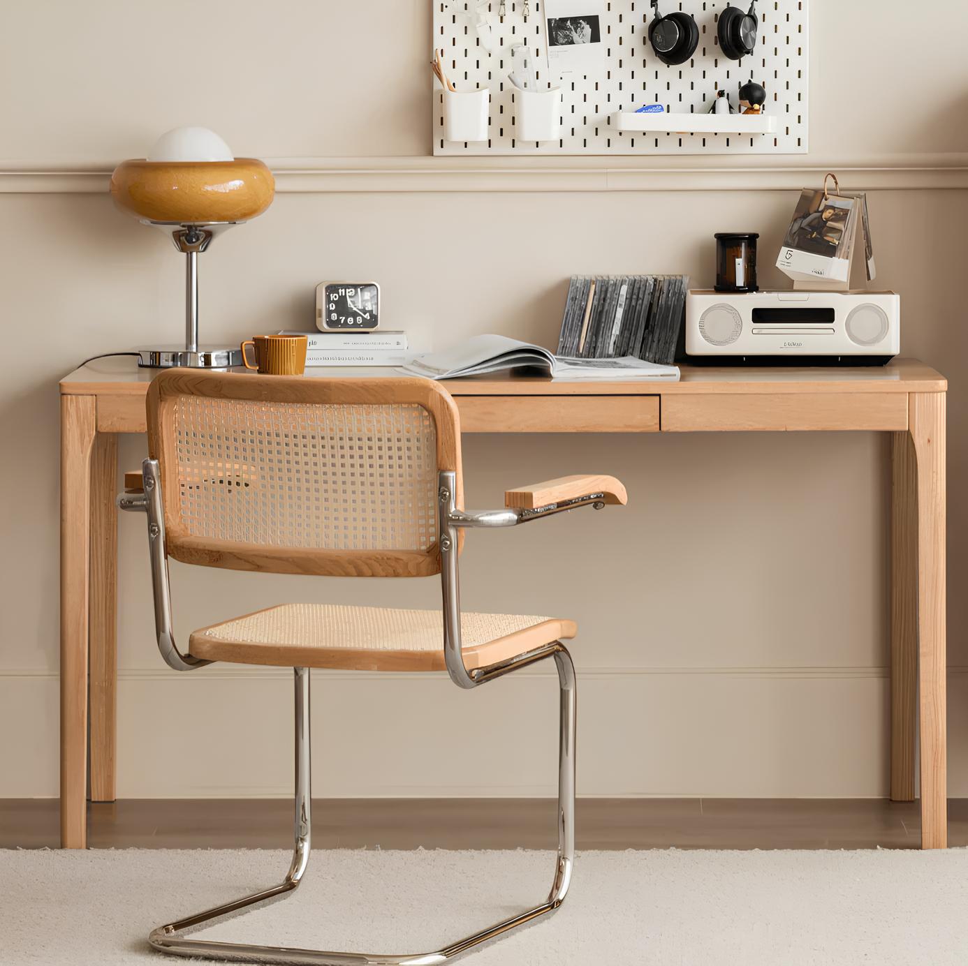 Seattle Natural Solid Oak Writing Desk