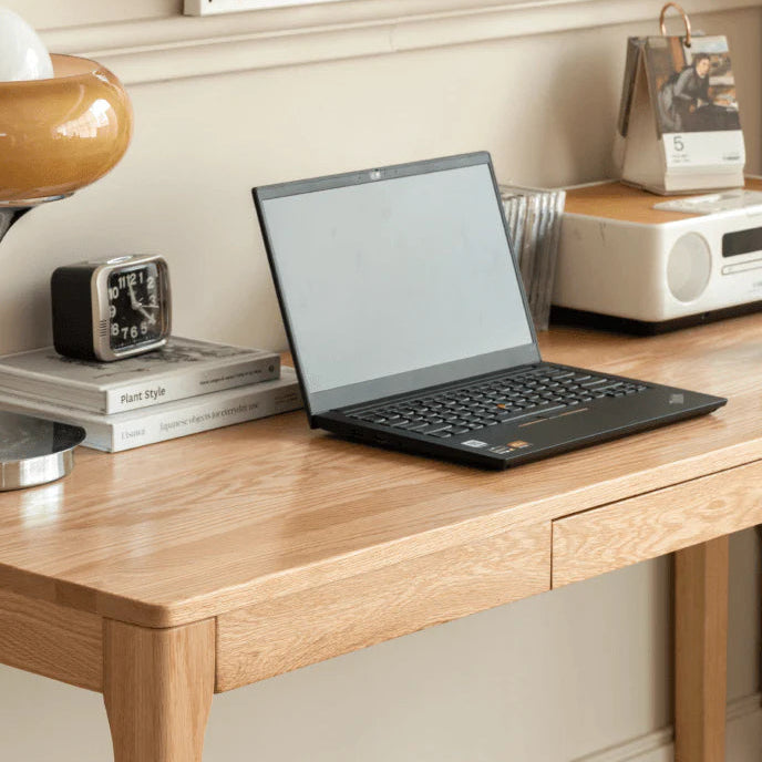 Seattle Natural Solid Oak Writing Desk