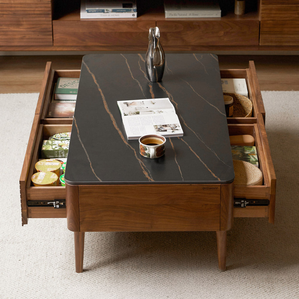 Seattle Natural Solid Walnut Coffee Table