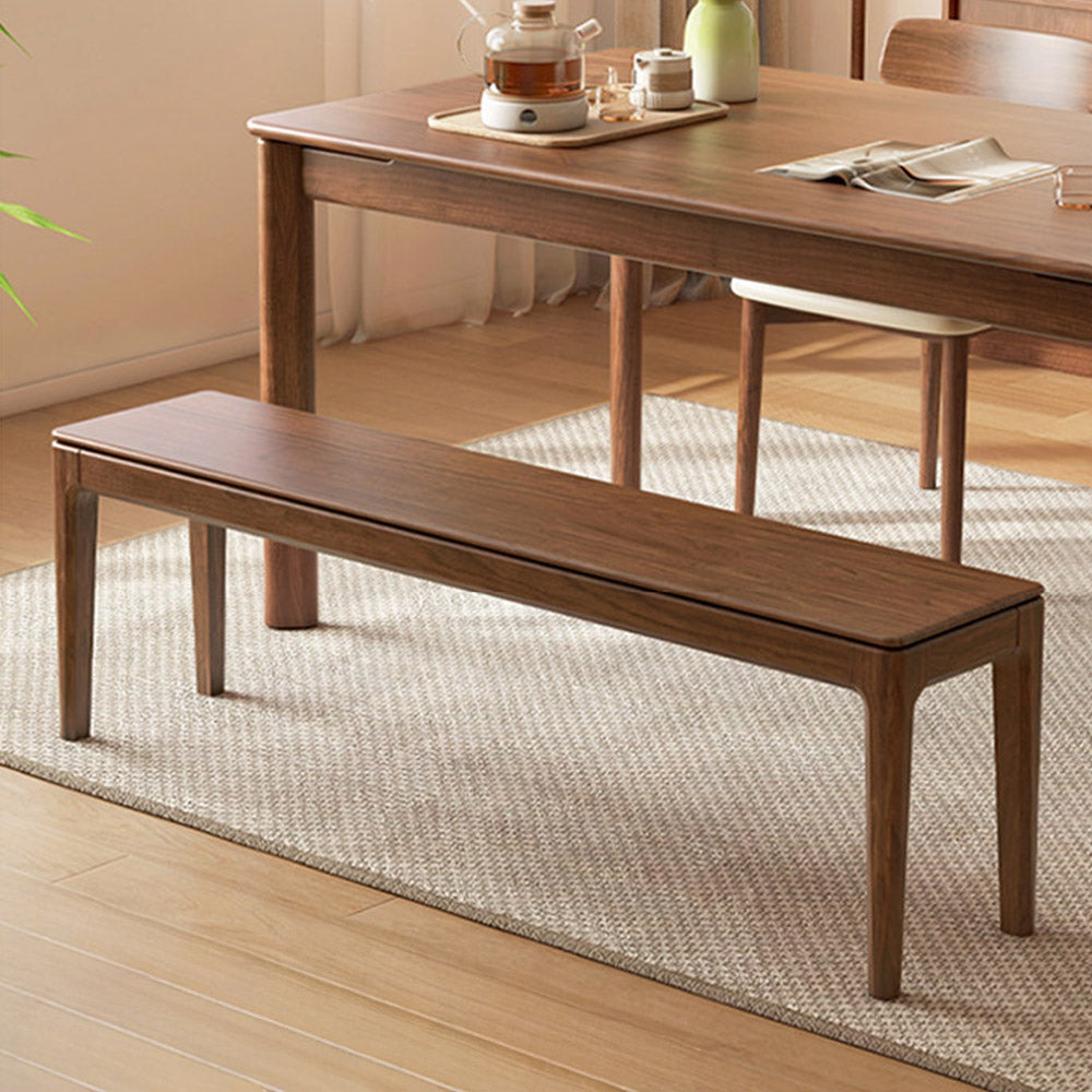 Seattle Natural Solid Walnut Dining Bench
